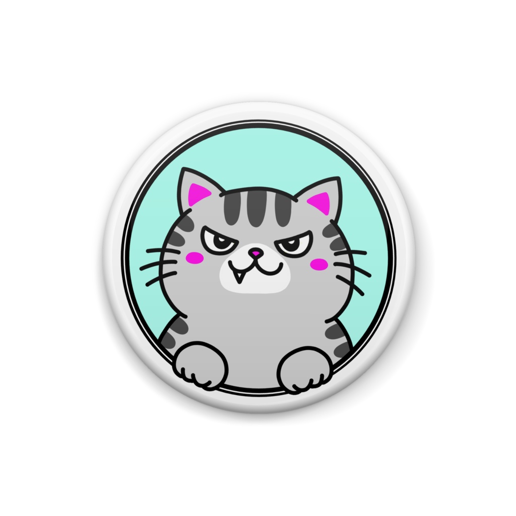 サバトラ缶バッジ