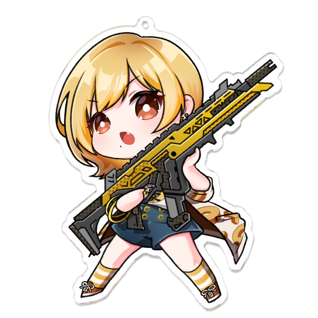 アクリルキーホルダー 銃持ち