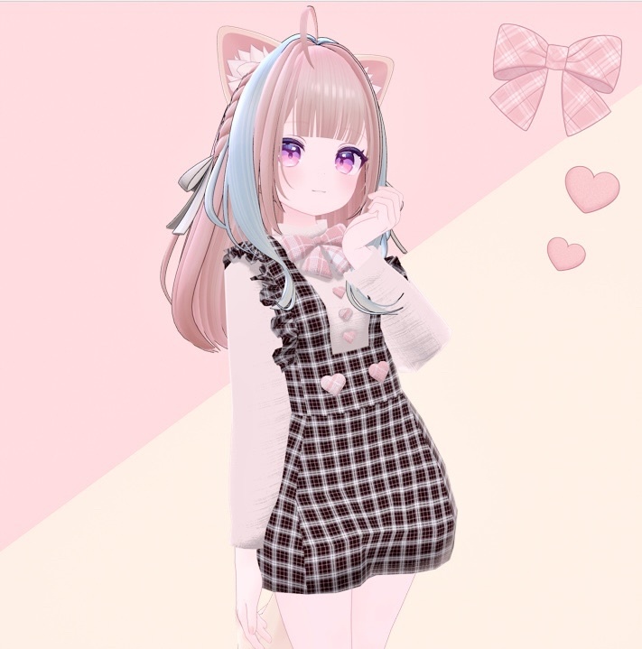 りぼんとハートのバレンタインワンピース【10色展開】