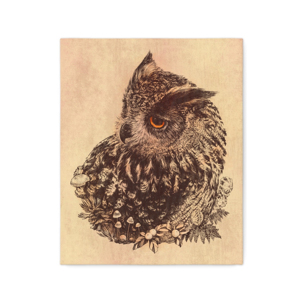 ワシミミズクの森/F3キャンバス