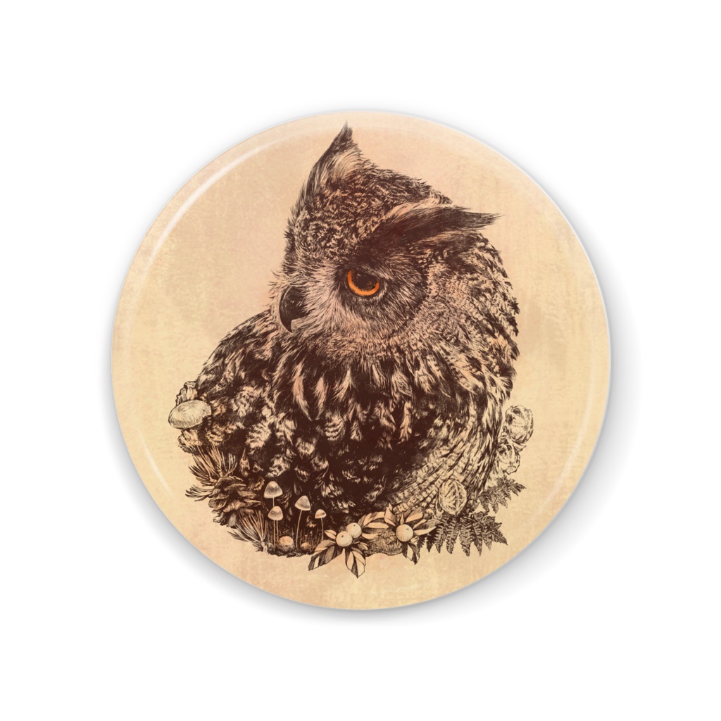 ワシミミズクの森/缶ミラー