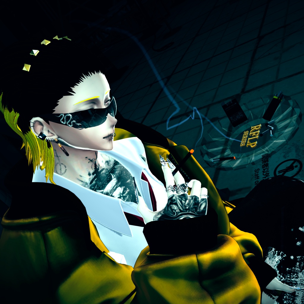 Ashtray【VRChat】【さたにあ式タバコギミック対応】【MA対応】