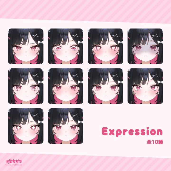 【VTS対応】Live2D 汎用カスタムモデル:地雷ちゃん