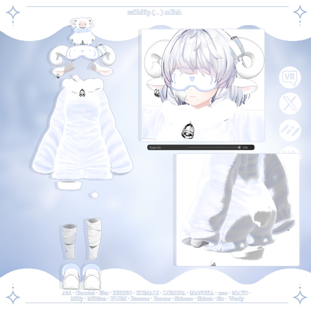 【SALE】 🐑zzZh33p (. . ) mEeh☁️ 「20アバター対応」