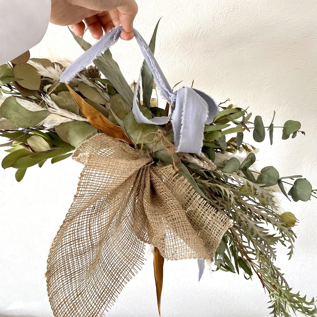 横長ドライフラワースワッグ