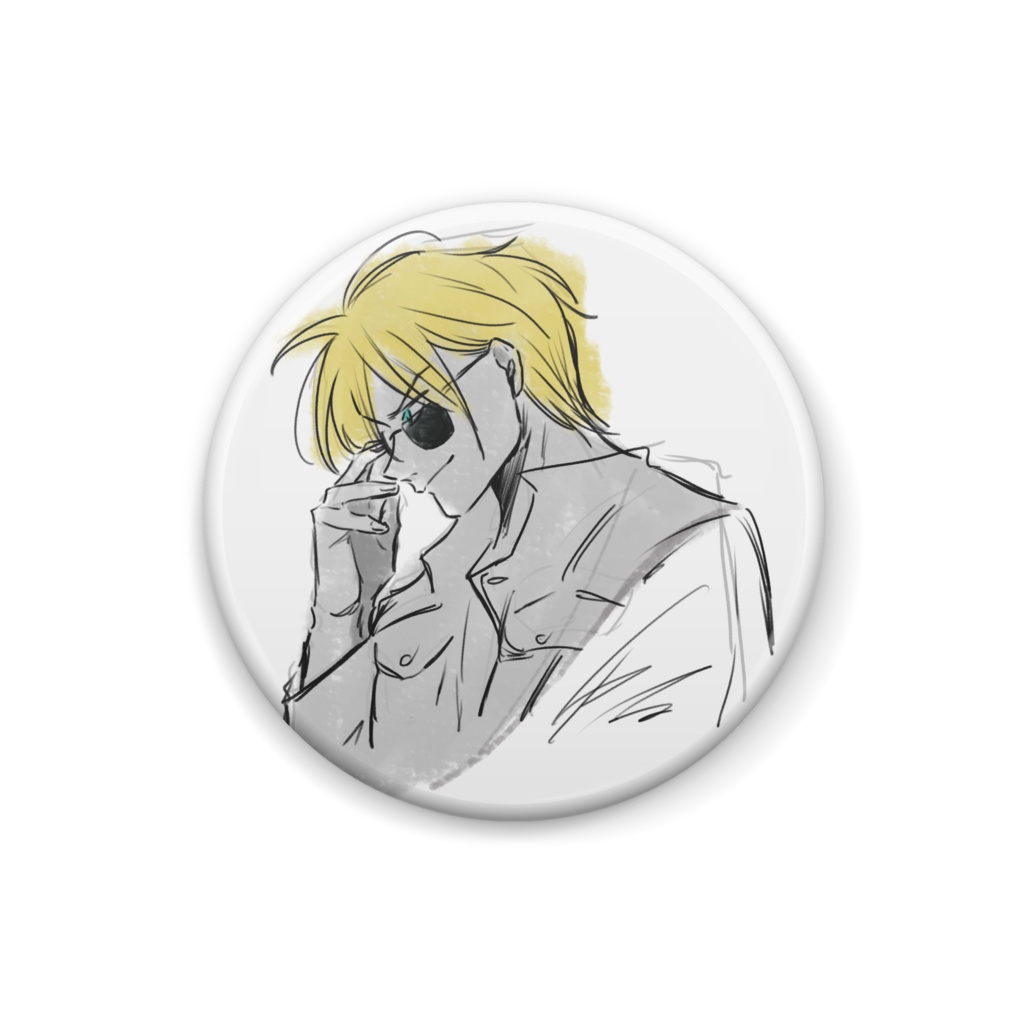 バナナフィッシュ アッシュ 英二 BANANAFISH スクエア缶バッジ