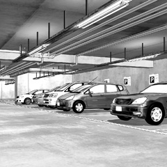 漫画背景　地下駐車場01