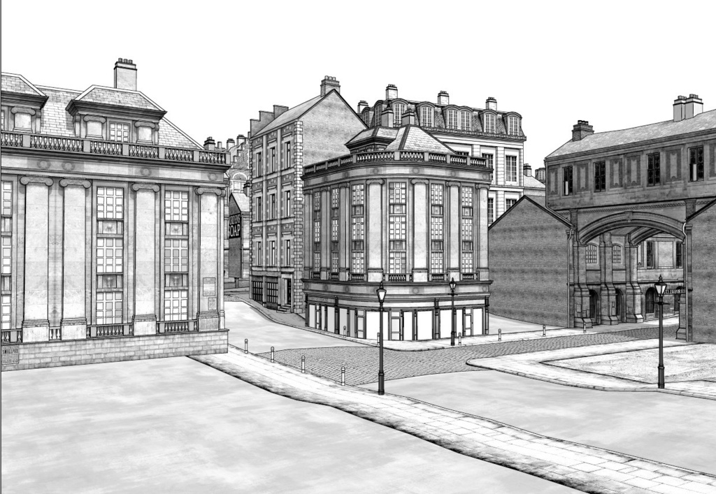 漫画背景 イギリス街並み04