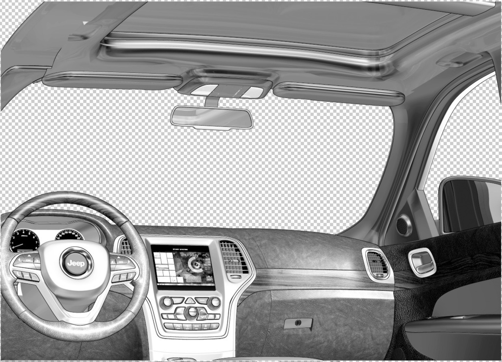 漫画背景 自動車車内02 Alumin2 Booth