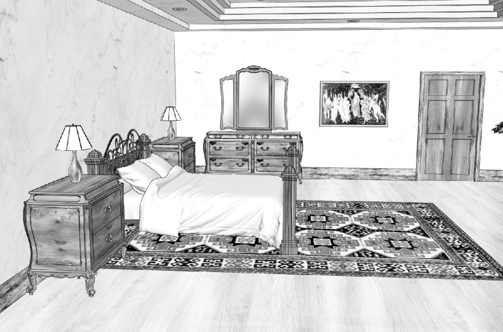 漫画背景 ベッドルーム01 Alumin2 Booth