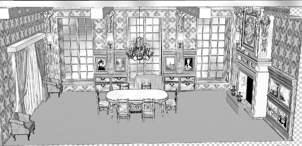 漫画背景　洋間03