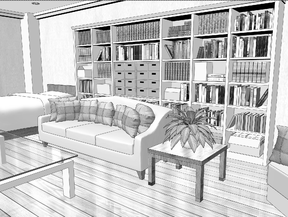 漫画背景　洋室05