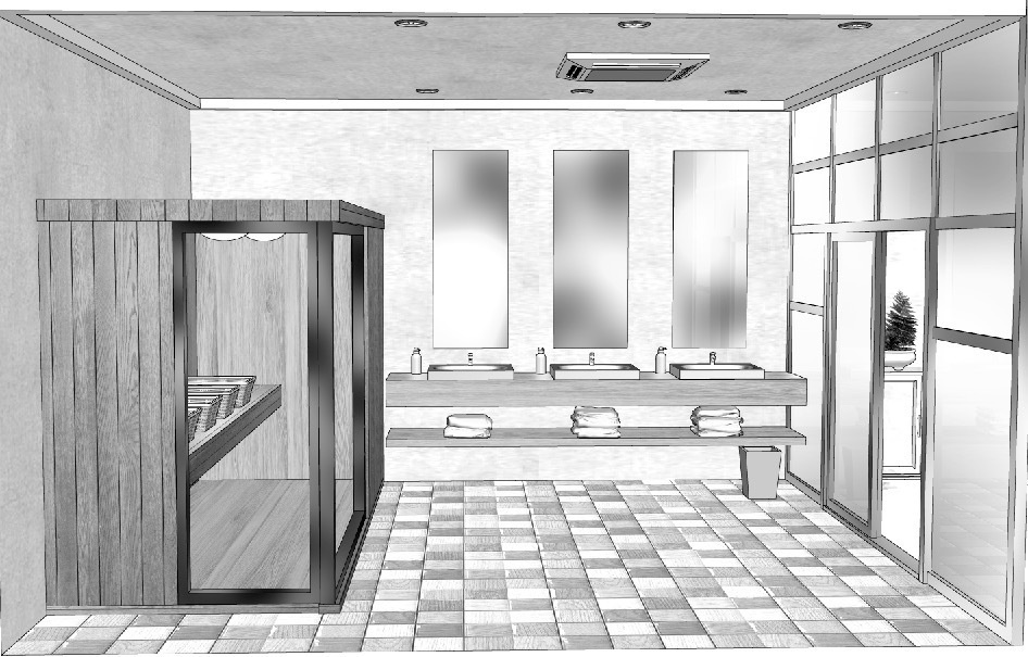 漫画背景　更衣室01