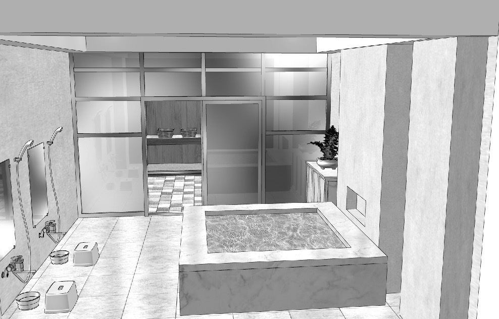 漫画背景　浴室02