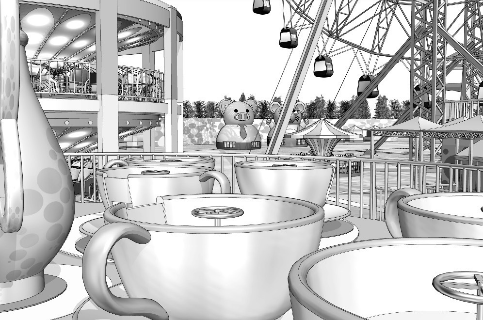 漫画背景　遊園地03