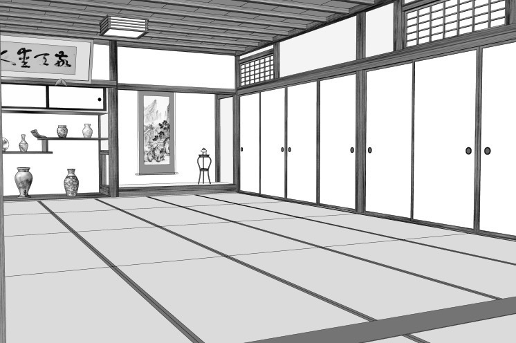 漫画背景　和室02