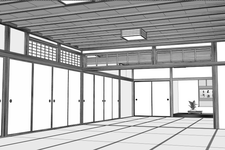漫画背景　和室04