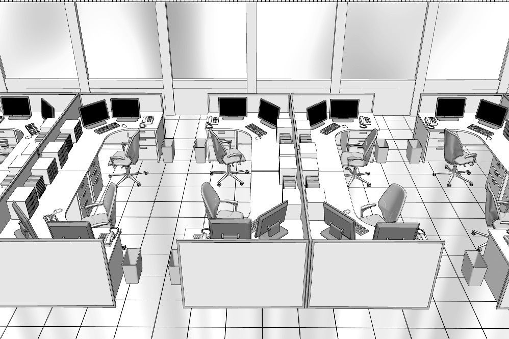 漫画背景　オフィス12