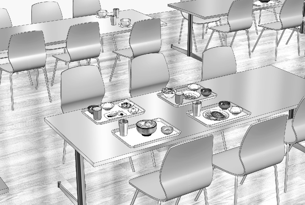 漫画背景　食堂03