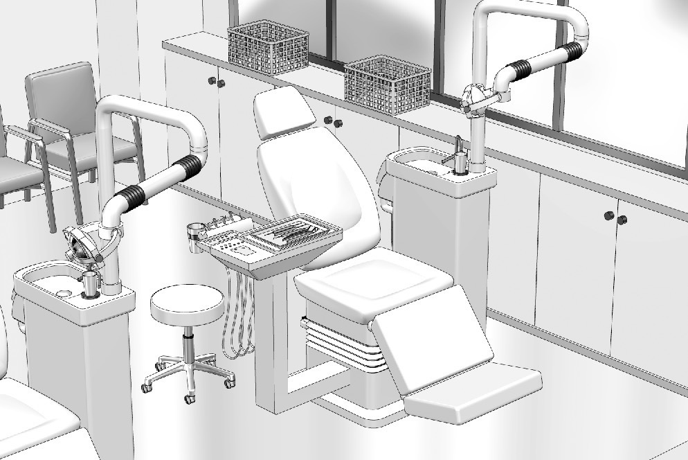 漫画背景　歯医者01