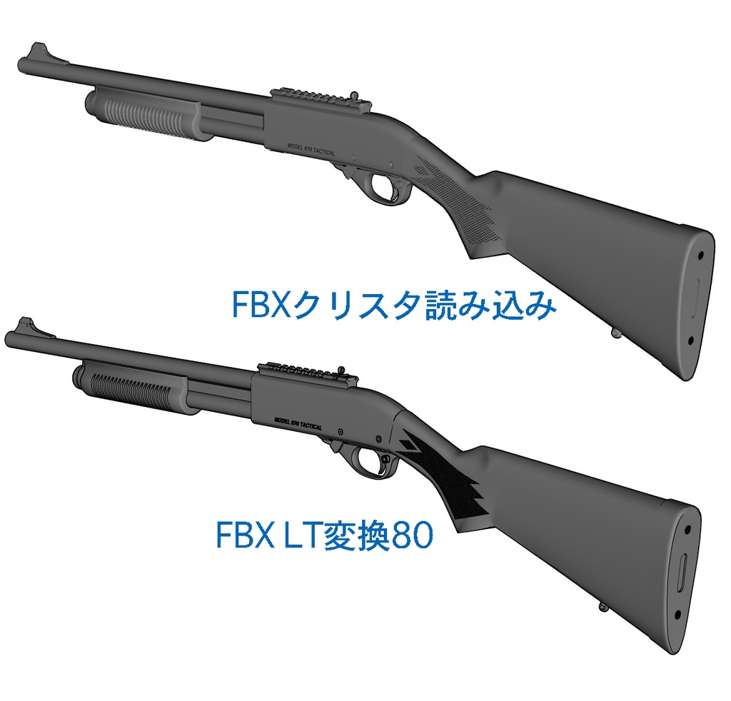3Dモデル ショットガン レミントンM870 - alumin2 - BOOTH
