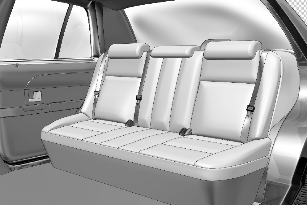 漫画背景　自動車車内09