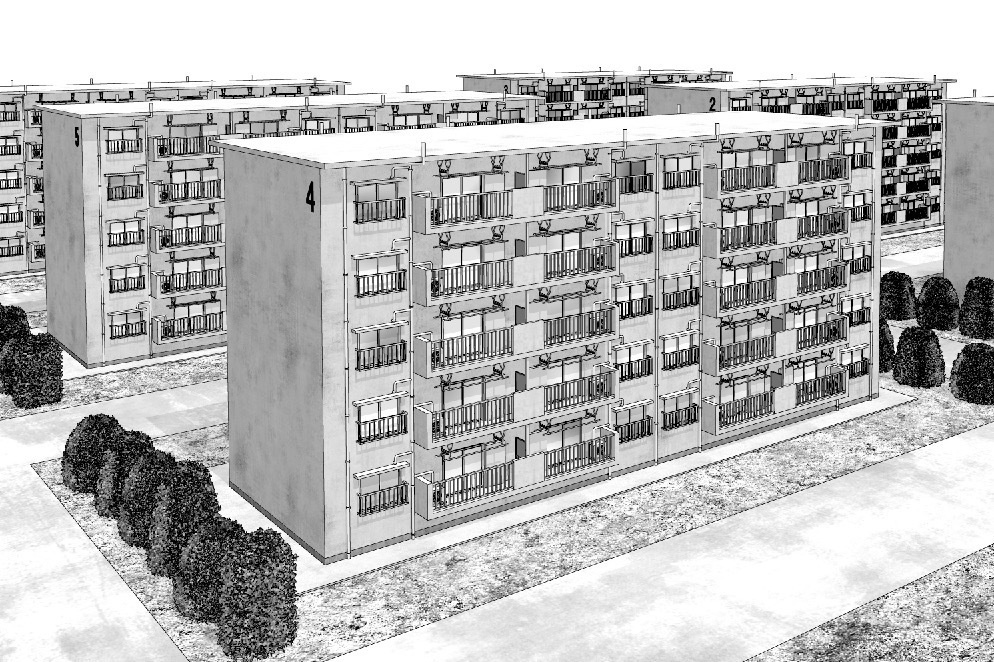 漫画背景　団地04