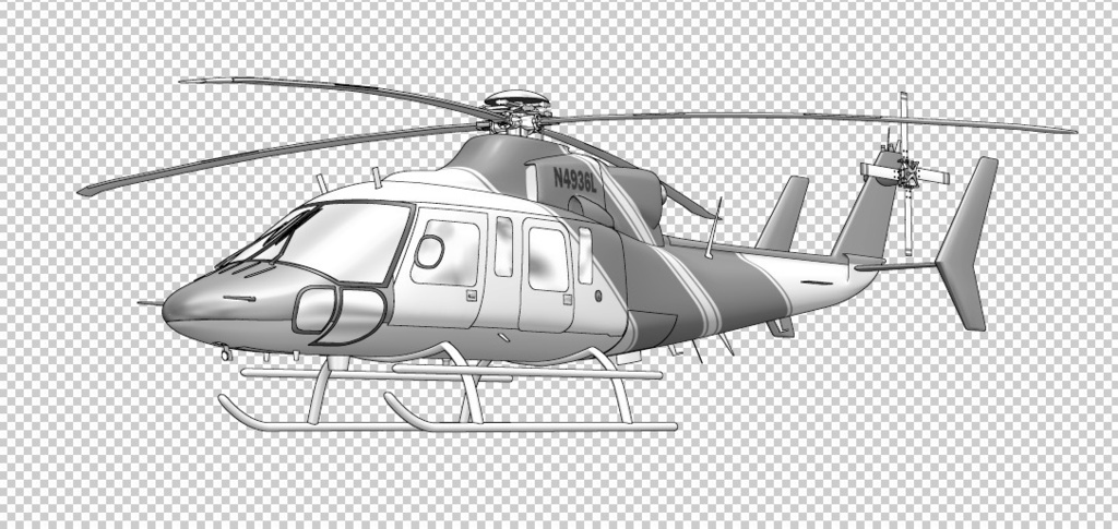 漫画背景　ヘリコプター02