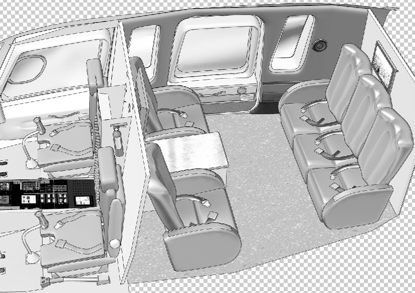 漫画背景　ヘリコプター03