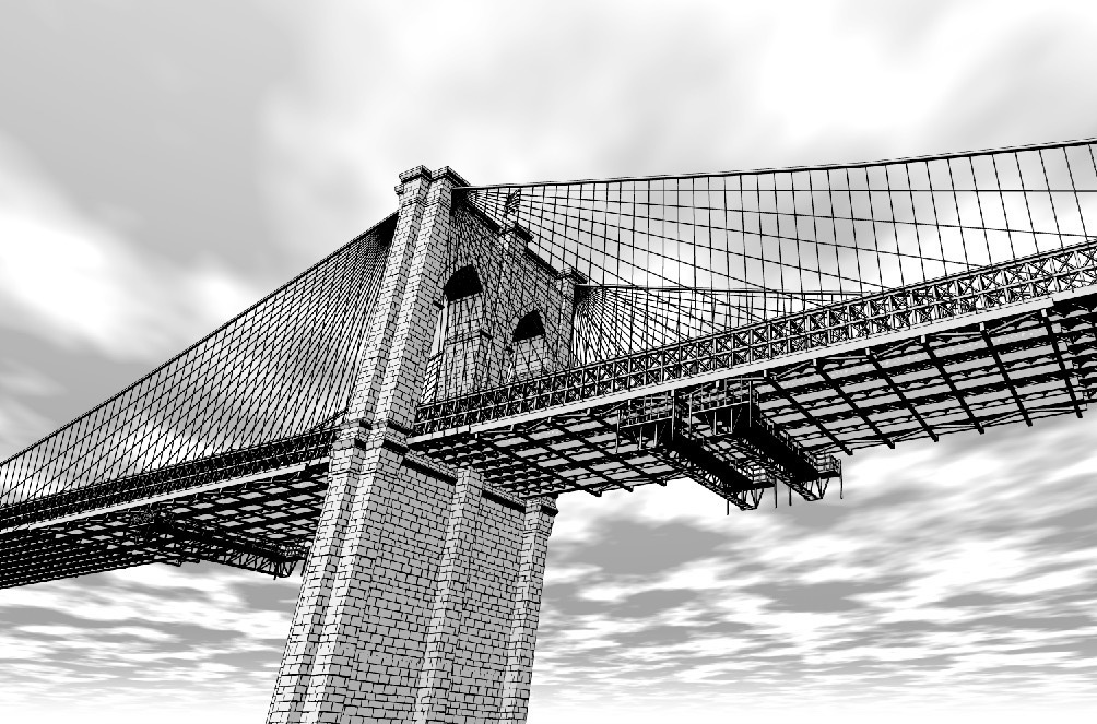 漫画背景　ブルックリンブリッジ02