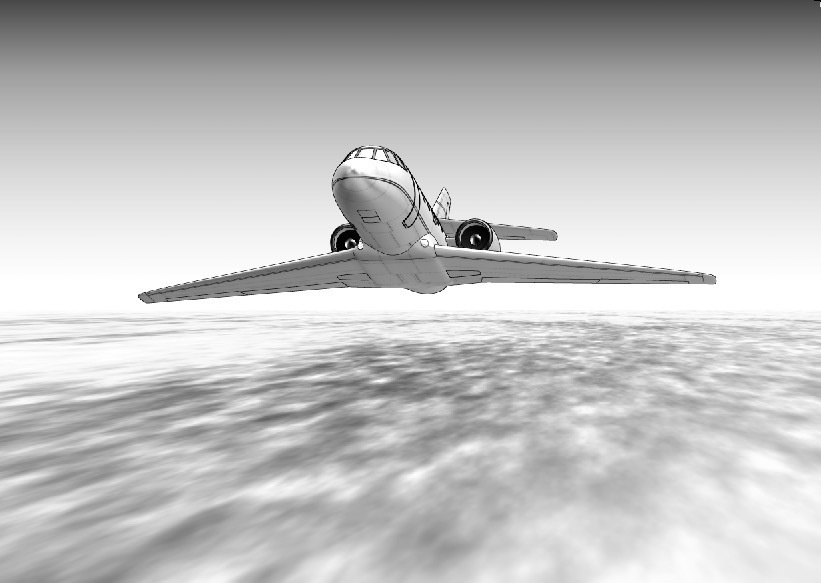 漫画背景　ビジネスジェット機01