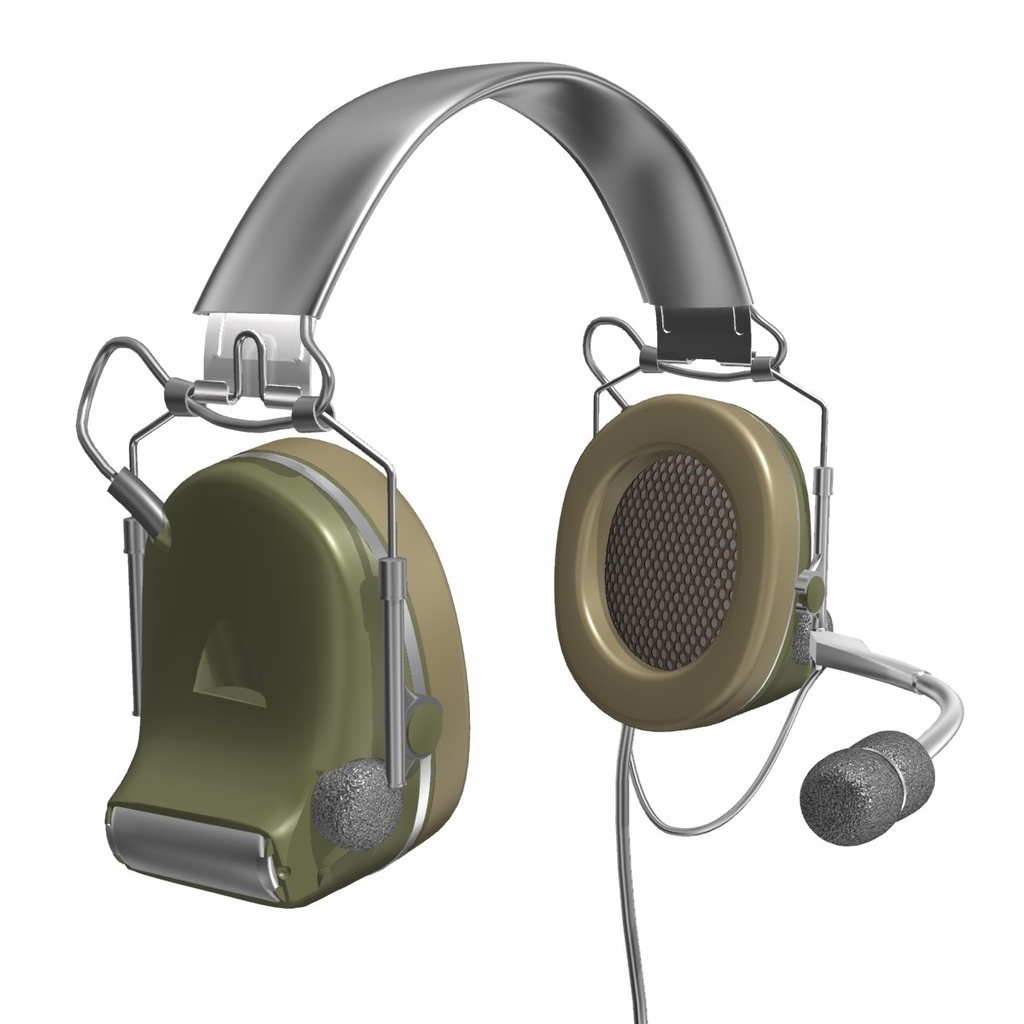 3Dモデル マイク付きヘッドフォン