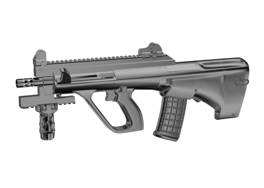 3Dモデル　機関銃　ステアーHC