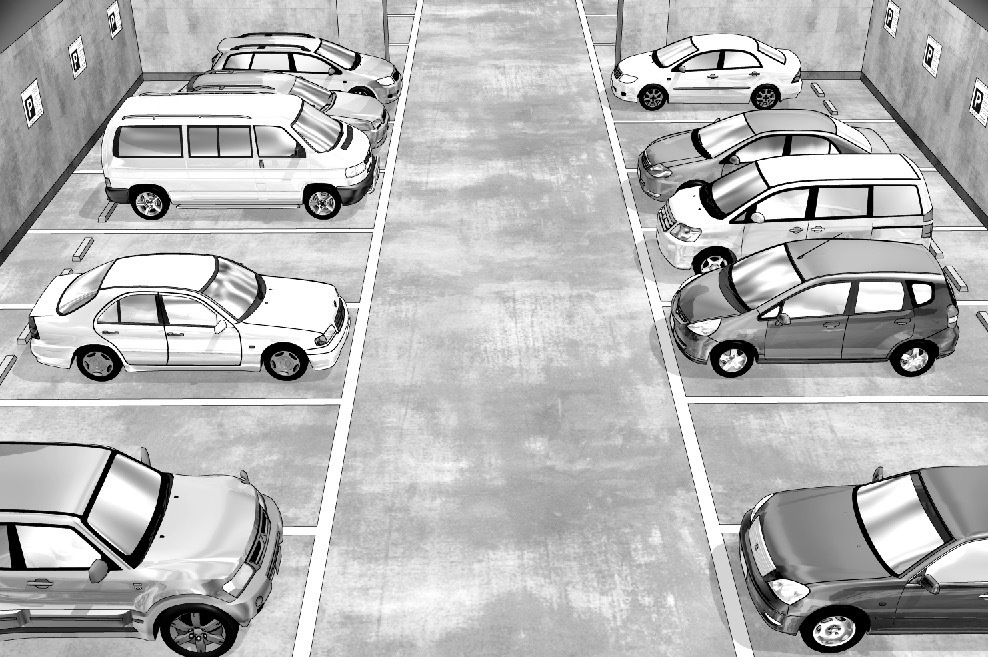漫画背景　地下駐車場03