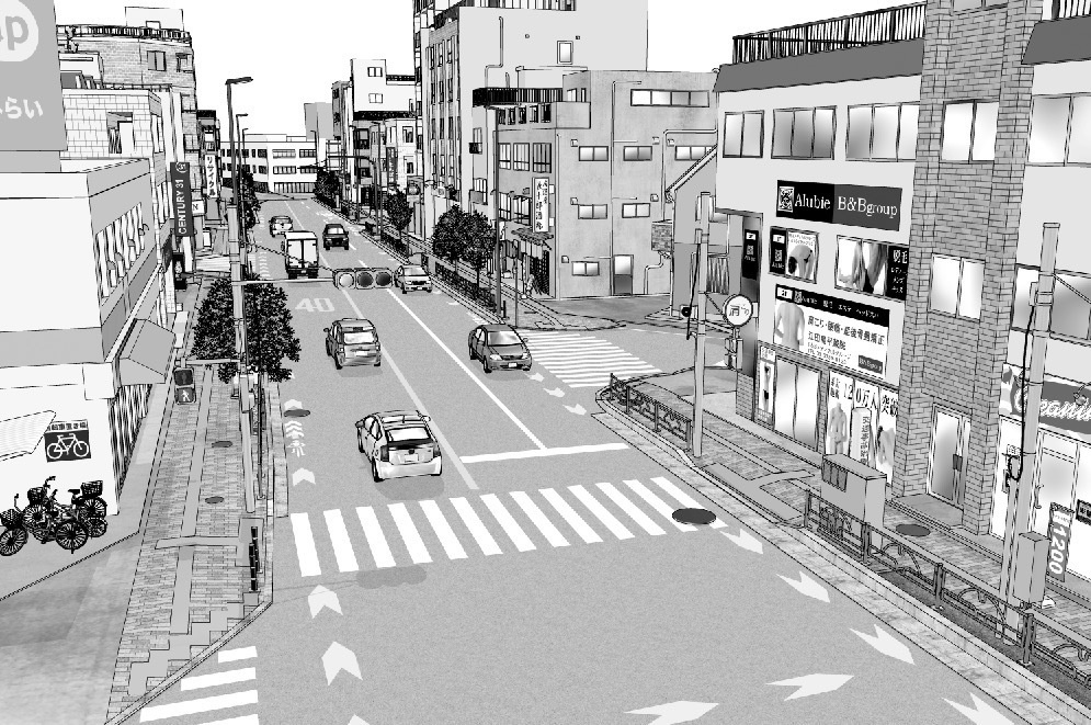 漫画背景　東京街並み10