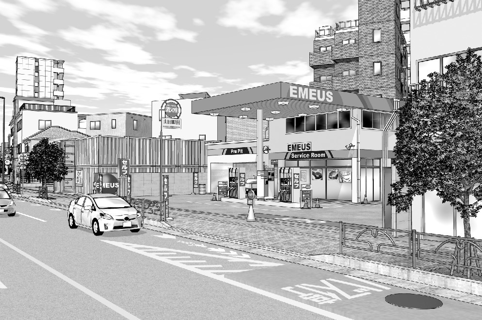 漫画背景　東京街並み15