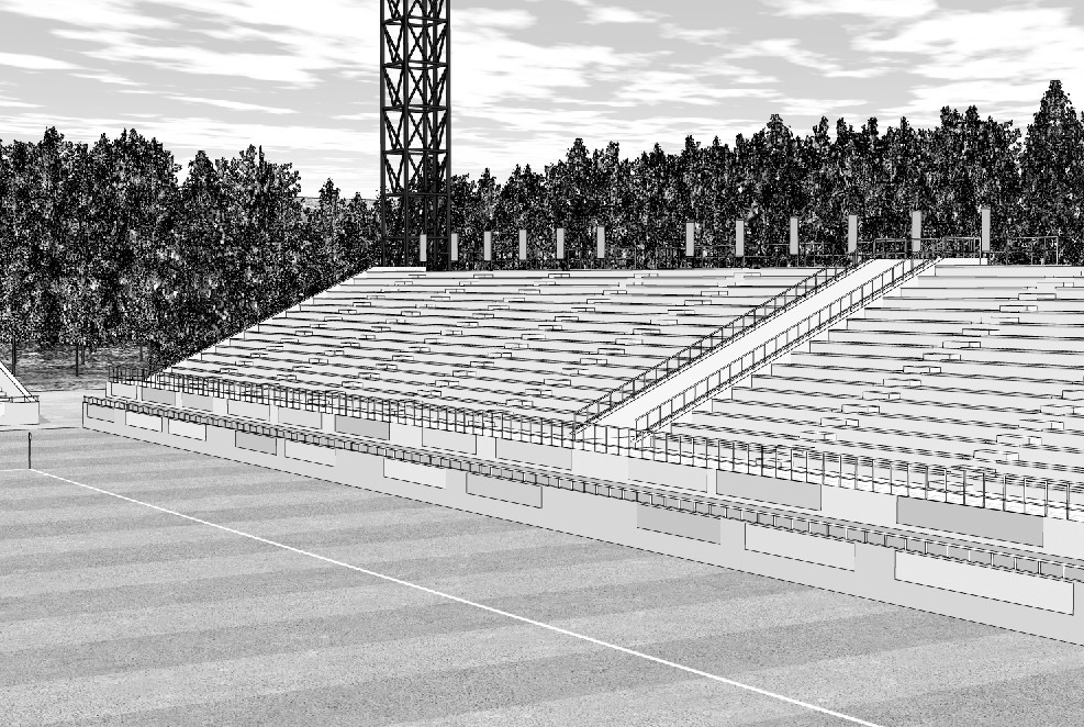 漫画背景　サッカースタジアム06