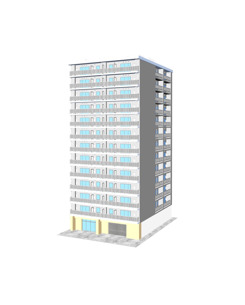 ３Dモデル　マンション03