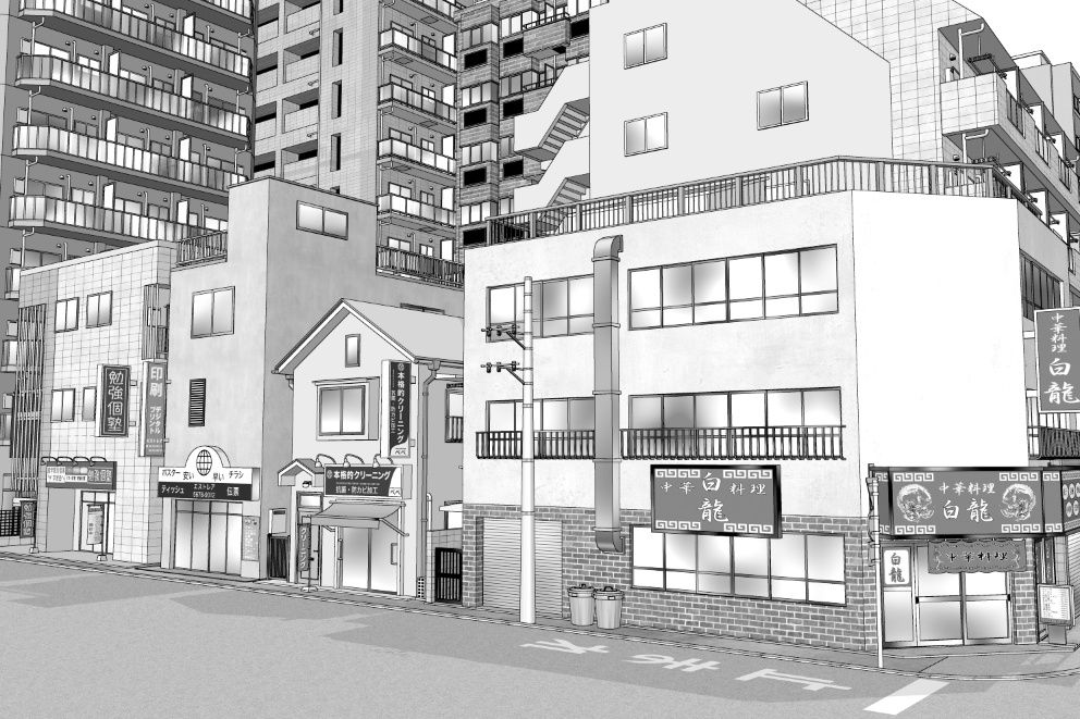 漫画背景　東京街並み21