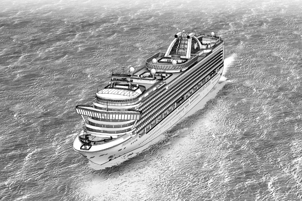 漫画背景　豪華客船11