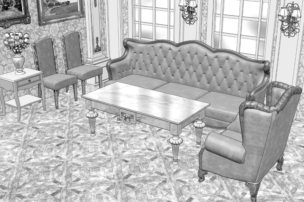 漫画背景　ベッドルーム10