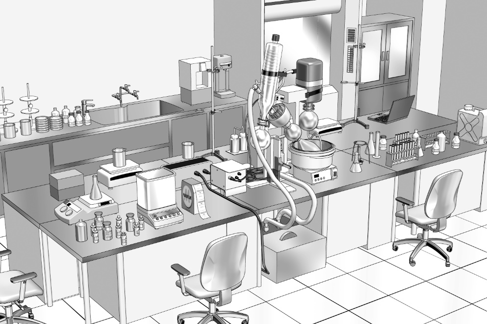 漫画背景　実験室01