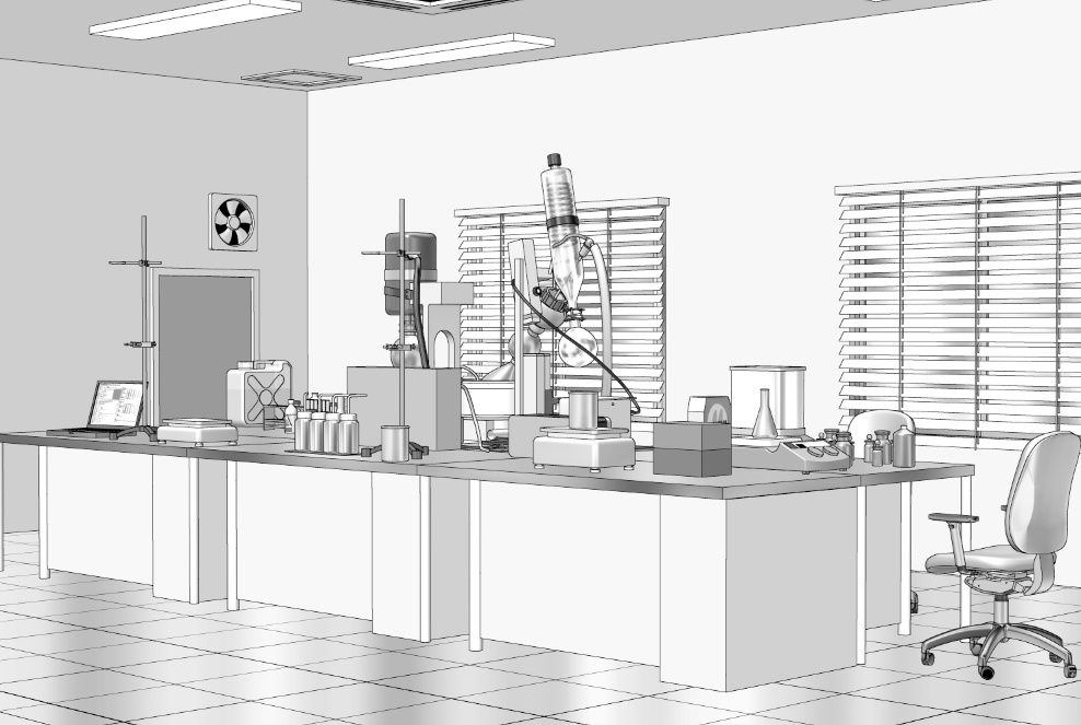 漫画背景　実験室02