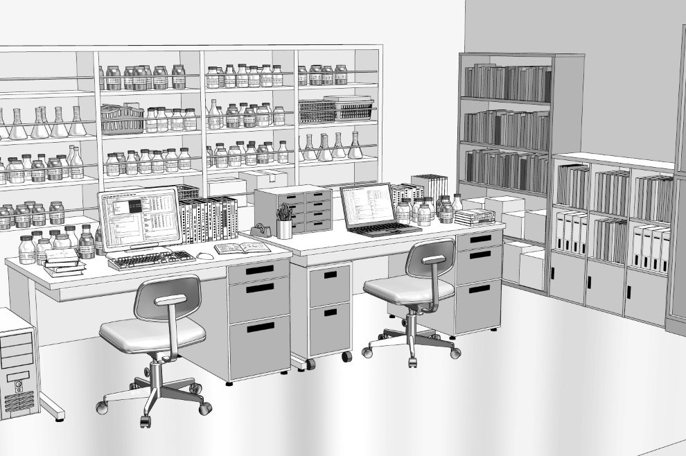 漫画背景　研究室06