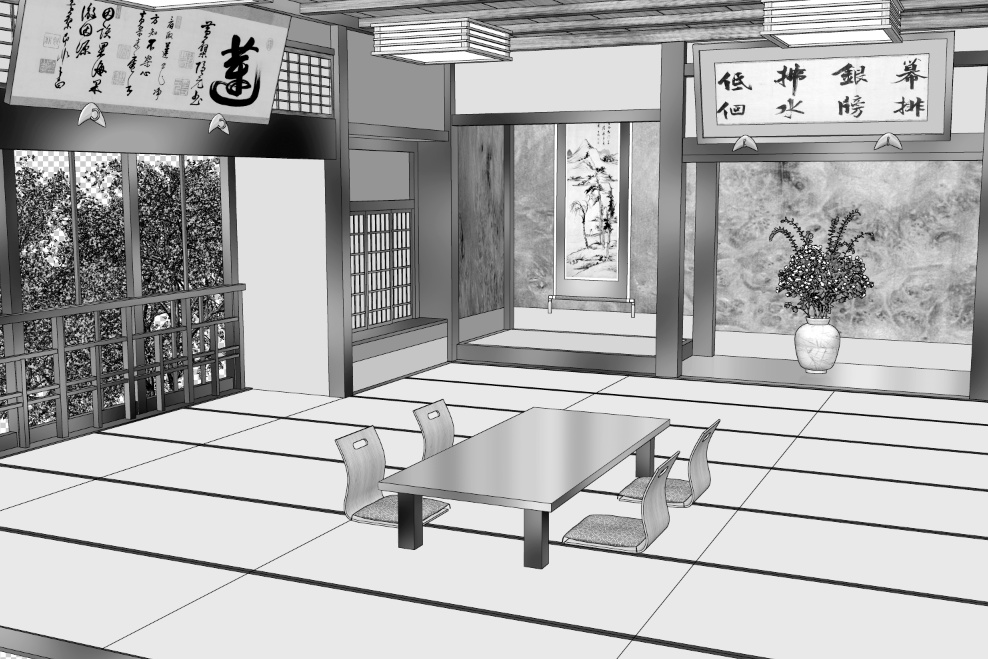 漫画背景　和室09