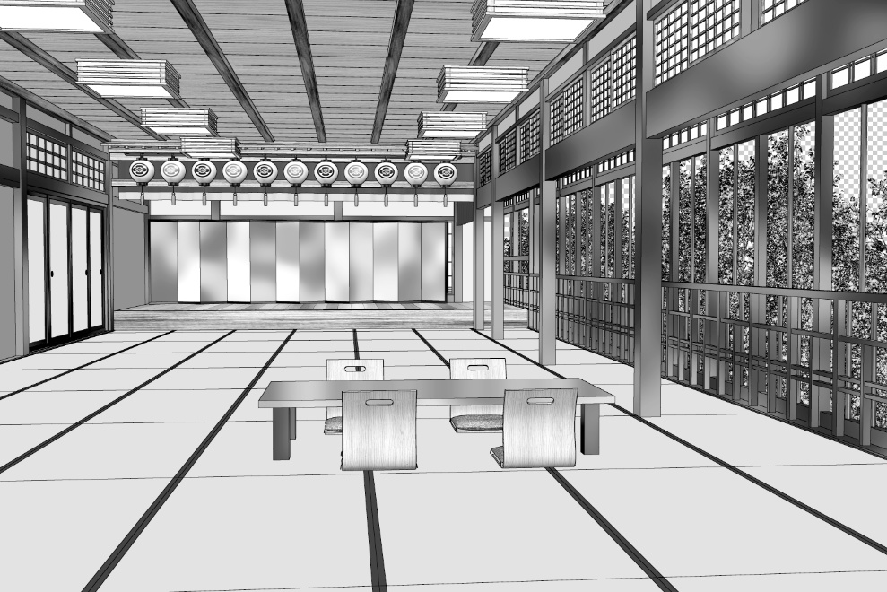 漫画背景　和室10