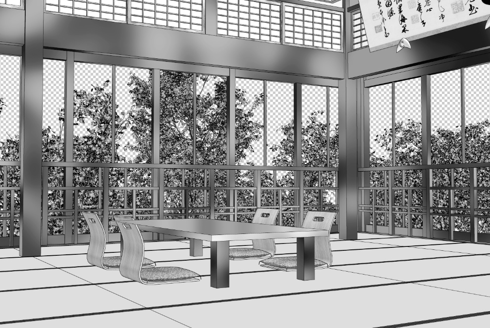 漫画背景　和室11