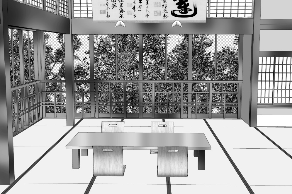 漫画背景　和室12