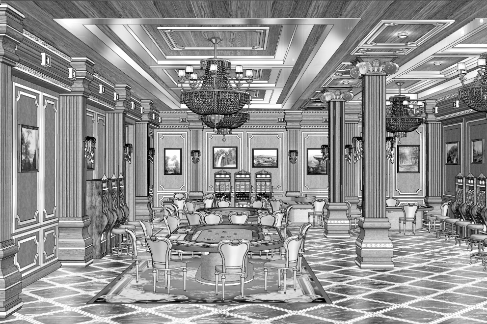 漫画背景　カジノホール02