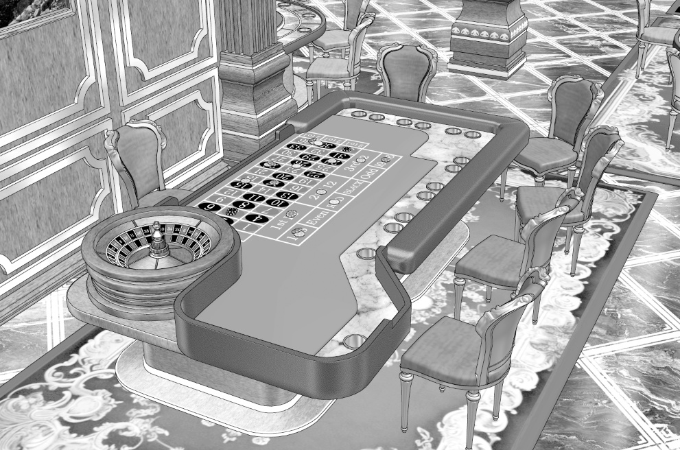 漫画背景　カジノホール05